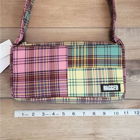 The Ragged Priest Rebellion Mixed Plaid Shoulder Bag NWT - Picture 11 of 12